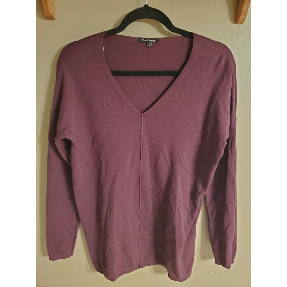 Women's Maroon Pink Clover Viscose/Nylon Blend, Size M, Style 51794ST, RN 148432